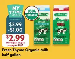 Fresh Thyme Fresh Thyme Organic Milk offer