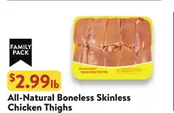 Fresh Thyme All-Natural Boneless Skinless Chicken Thighs offer