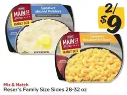 Winn Dixie Reser's Family Size Sides offer