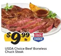 Winn Dixie Usda Choice Beef Boneless Chuck Steak offer