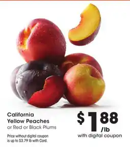 Mariano's California Yellow Peaches offer