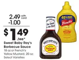 Mariano's Sweet Baby Ray's Barbecue Sauce offer