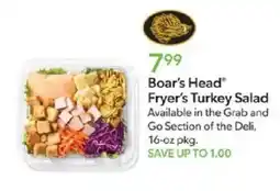 Publix Boar's Head Fryer's Turkey Salad offer