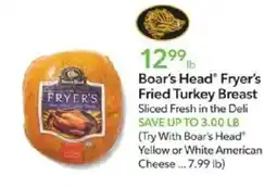 Publix Boar's Head Fryer's Fried Turkey Breast offer