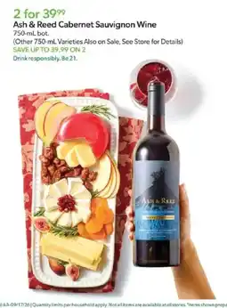 Publix Ash & Reed Cabernet Sauvignon Wine offer