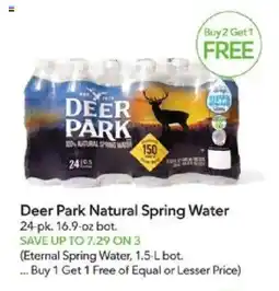 Publix Deer Park Natural Spring Water offer