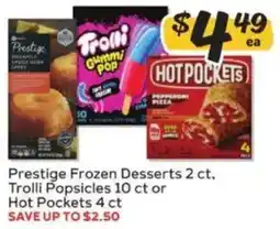 Winn Dixie Prestige Frozen Desserts, Trolli Popsicles or Hot Pockets offer