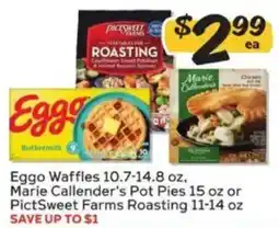 Winn Dixie Eggo Waffles, Marie Callender's Pot Pies or PictSweet Farms Roasting offer