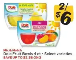 Winn Dixie Dole Fruit Bowls offer