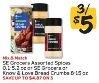 Winn Dixie SE Grocers Assorted Spices offer