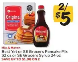 Winn Dixie Best Yet or SE Grocers Pancake Mix or SE Grocers Syrup offer