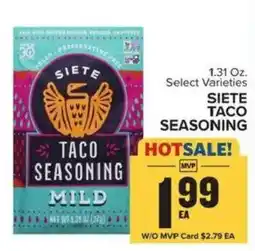 Food Lion Sieite taco seasoning mild offer