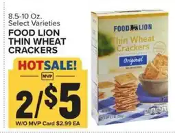 Food Lion Food Lion thin wheat crackers offer