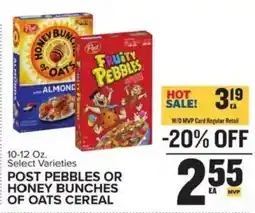 Food Lion Post pebbles or honey bunches of oats cereal offer