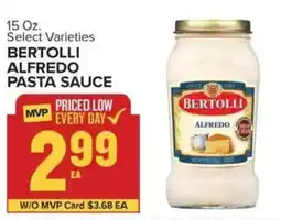 Food Lion Bertolli alfredo pasta sauce offer