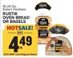 Food Lion Rustik oven bread or bagels offer