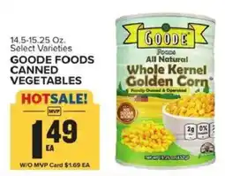 Food Lion Goode Foods Canned Vegetables offer