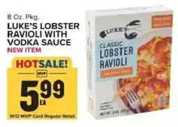 Food Lion Luke's classic lobster ravioli offer