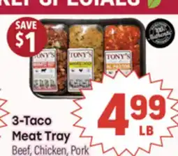 Tony’s Fresh Market 3-Taco Meat Tray offer