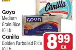 Tony’s Fresh Market Goya Medium Grain Rice 10 Lb Canilla Golden Parboiled Rice 10 Lb offer