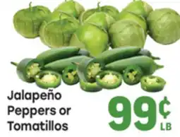 Tony’s Fresh Market Jalapeño Peppers or Tomatillos offer