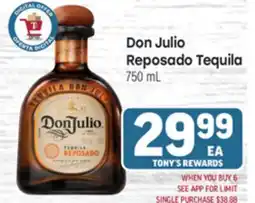 Tony’s Fresh Market Don Julio Reposado Tequila offer