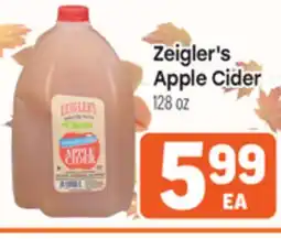 Tony’s Fresh Market Zeigler's Apple Cider offer