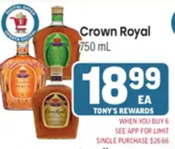 Tony’s Fresh Market Crown Royal offer