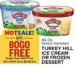 Food Lion Turkey Hill ice cream or frozen dessert offer