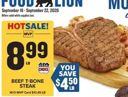 Food Lion Food Lion beef t-bone steak offer
