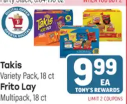 Tony’s Fresh Market Takis, Frito Lay offer