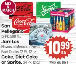 Tony’s Fresh Market San Pellegrino, Jarritos, Coke, Diet Coke or Sprite offer