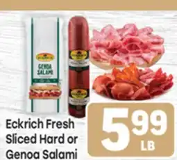 Tony’s Fresh Market Eckrich Fresh Sliced Hard or Genoa Salami offer