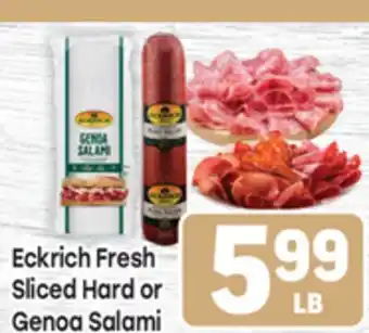 Tony’s Fresh Market Eckrich Fresh Sliced Hard or Genoa Salami offer