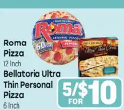 Tony’s Fresh Market Roma Pizza or Bellatoria Ultra Thin Personal Pizza offer