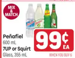 Tony’s Fresh Market Peña-fiel 600 mL 7UP or Squirt Glass, 355 mL offer
