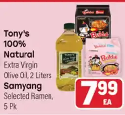 Tony’s Fresh Market Tony's 100% Natural Extra Virgin Olive Oil, 2 Liters Samyang Selected Ramen offer