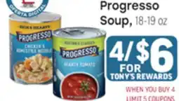 Tony’s Fresh Market Progresso Soup offer