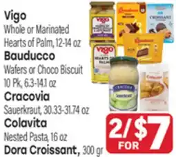 Tony’s Fresh Market Vigo, Bauducco, Cracovia, Colavita, Dora Croissant offer