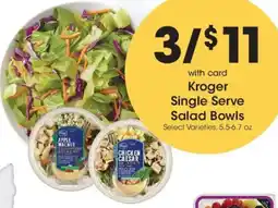 Kroger Kroger single serve salad bowls offer