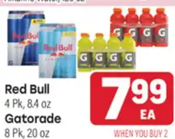 Tony’s Fresh Market Red Bull, Gatorade offer