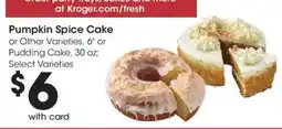 Kroger Kroger pumpkin spice cake offer