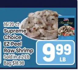 Tony’s Fresh Market 16/20 ct Supreme Choice EZ Peel Raw Shrimp offer