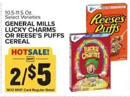 Food Lion General Mills Lucky Charms or Reese's Puffs Cereal offer