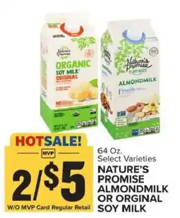 Food Lion Nature's Promise Almondmilk or Original Soy Milk offer