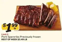 Winn Dixie Pork Spareribs offer