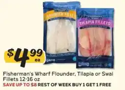 Winn Dixie Fisherman's Wharf Flounder, Tilapia or Swai Fillets offer