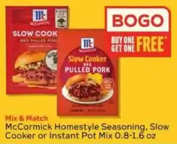 Winn Dixie McCormick Homestyle Seasoning, Slow Cooker or Instant Pot Mix offer