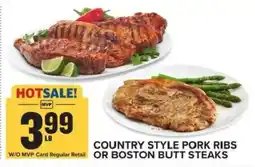 Food Lion MVP Country Style Pork Ribs Or Boston Butt Steaks offer