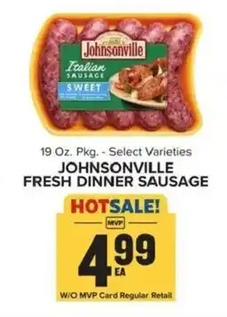 Food Lion Johnsonville fresh dinner sausage offer